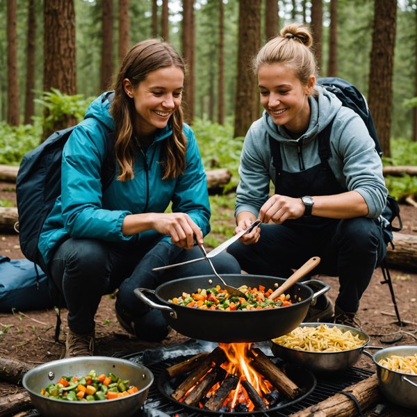 Quelles sont les meilleures techniques pour cuisiner des repas végétaliens en camping avec des adolescents?