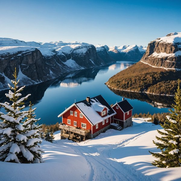 Peut-on trouver une maison de vacances en Norvège avec des cours de cuisine nordique et des randonnées en raquettes?